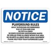 Signmission OSHA Sign, Playground Rules Adult Supervision Recommended, 10in X 7in Alum, 7" W, 10" L, Landscape OS-NS-A-710-L-17323
